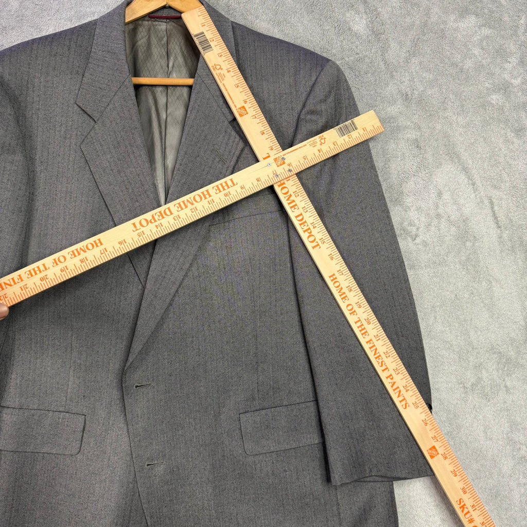 Richard Roberts Men's Gray Herringbone Suit Jacket and Pants Set