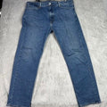 Levi Strauss 505 Mens Jeans W40 L32 Blue Medium Wash Straight Fit Denim Pants
