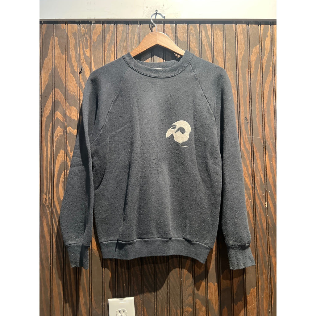 Vintage 1986 Phantom of the Opera Sweatshirt Black Mask Raglan Broadway 20x24