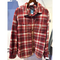 Carhartt Mens L Rugged Flex Relaxed Fit Plaid Flannel Button Down Shirt Red