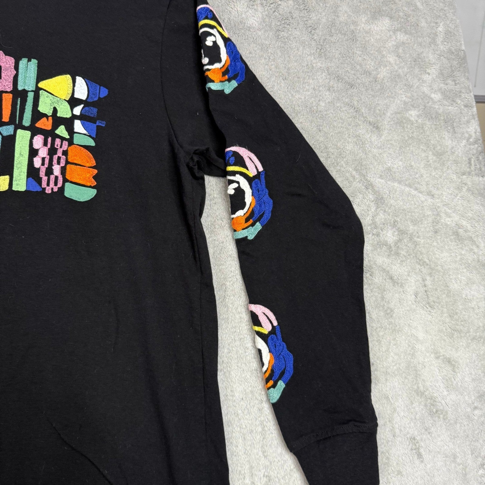 BILLIONAIRE BOYS CLUB Mens Astronaut Graphic Long Sleeve T Shirt Black Size M