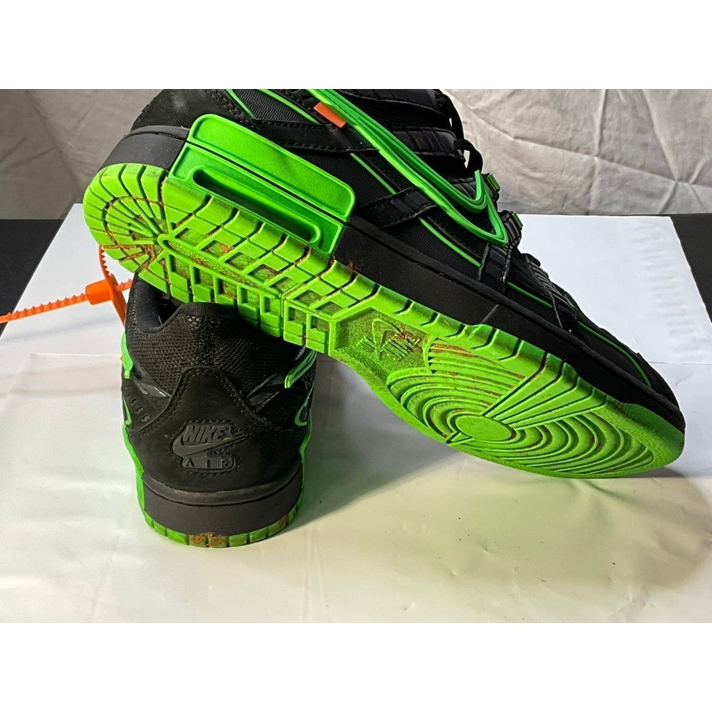 Nike Off-White Air Rubber Dunk Low Volt Neon Green Black CU6015 001 Size 11.5