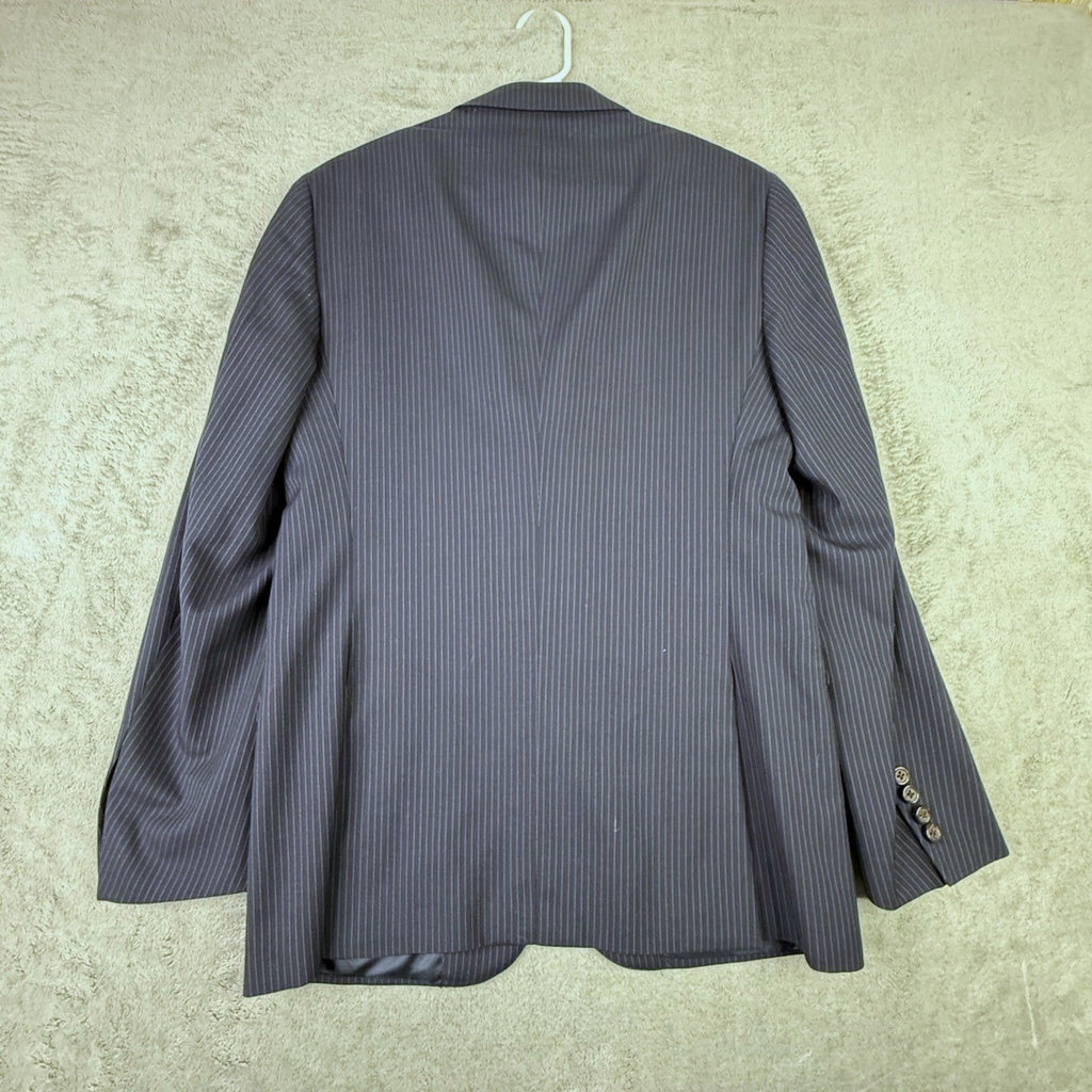 Polo Ralph Lauren Navy Blue Pinstripe Blazer Made in Italy Mens Two Button