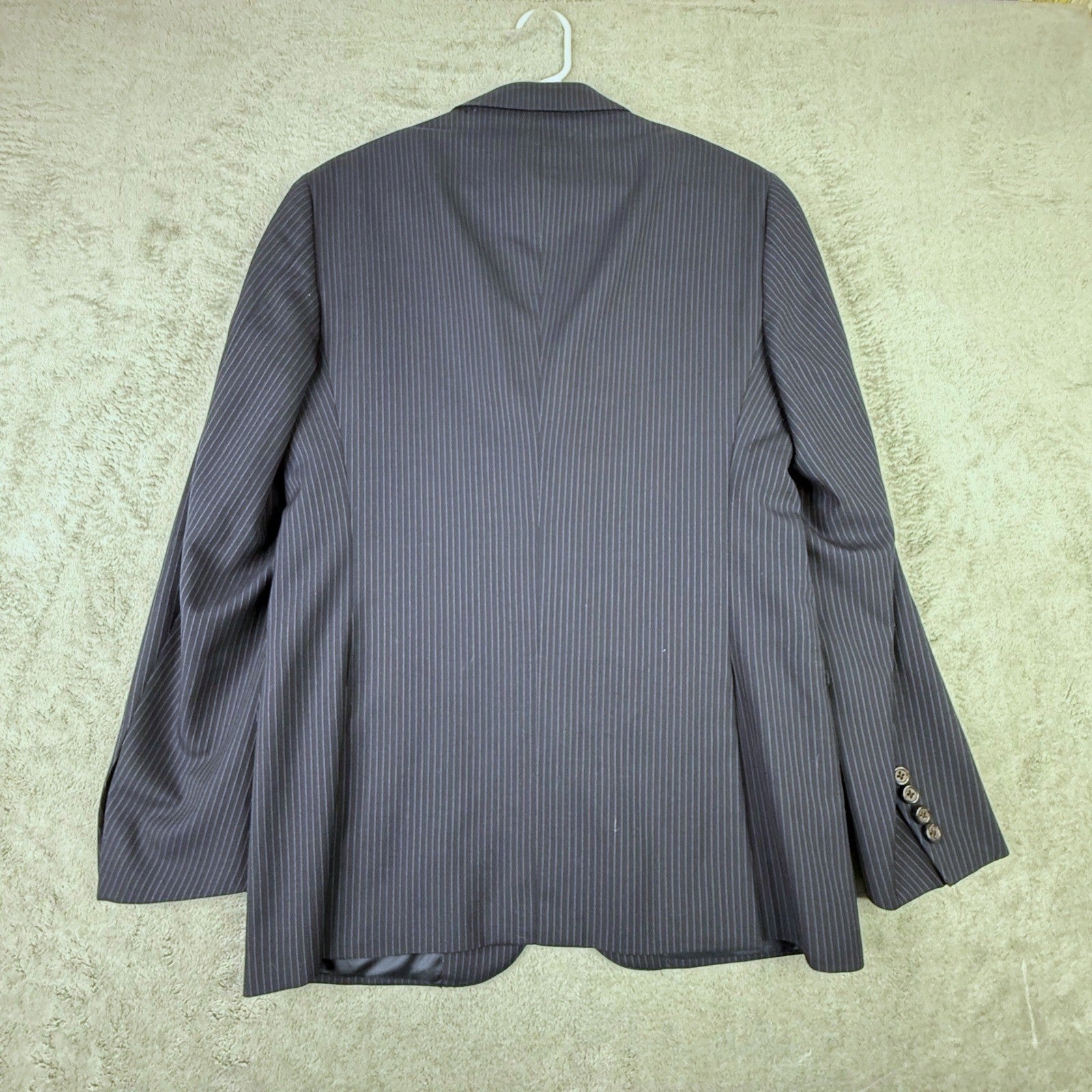 Polo Ralph Lauren Navy Blue Pinstripe Blazer Made in Italy Mens Two Button