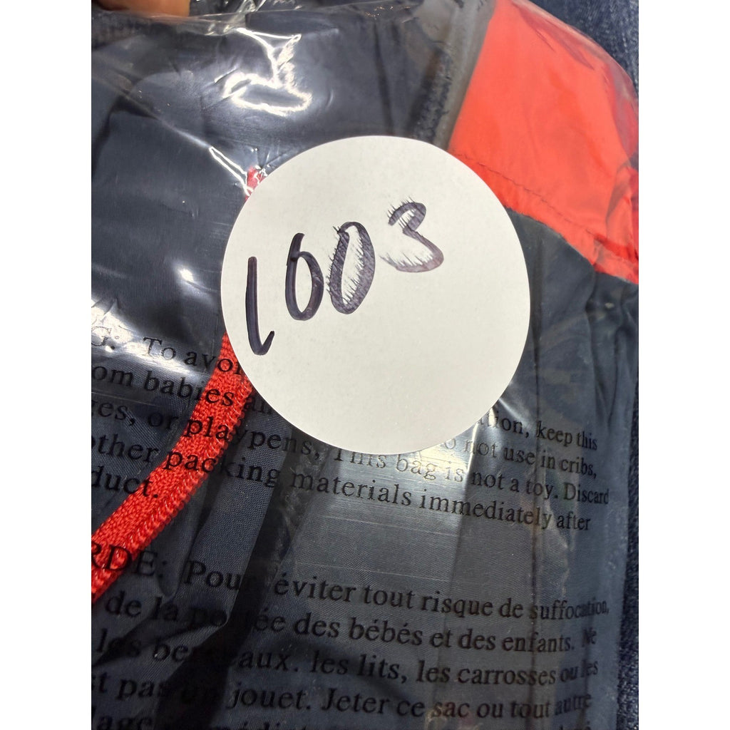 FC Barcelona Windbreaker Jacket Blue Red Black Hooded Soccer Fan Gear L G