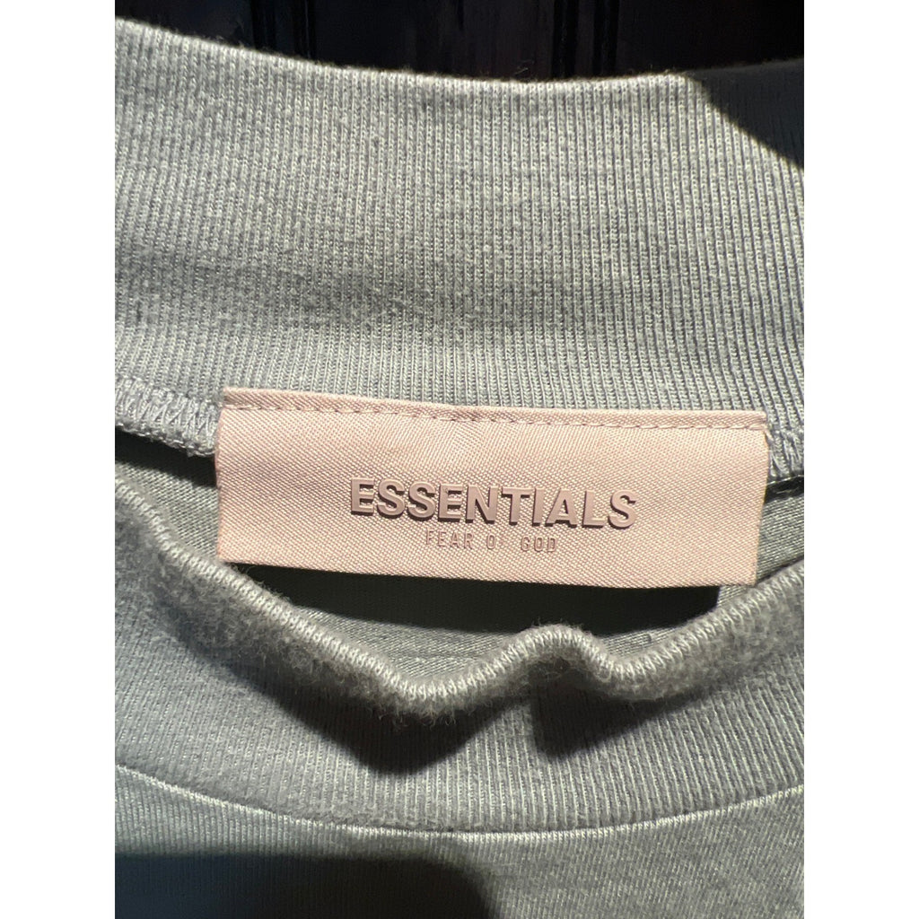 Fear of God Essentials Mock Neck T-Shirt Sage Green Oversized Mens XL