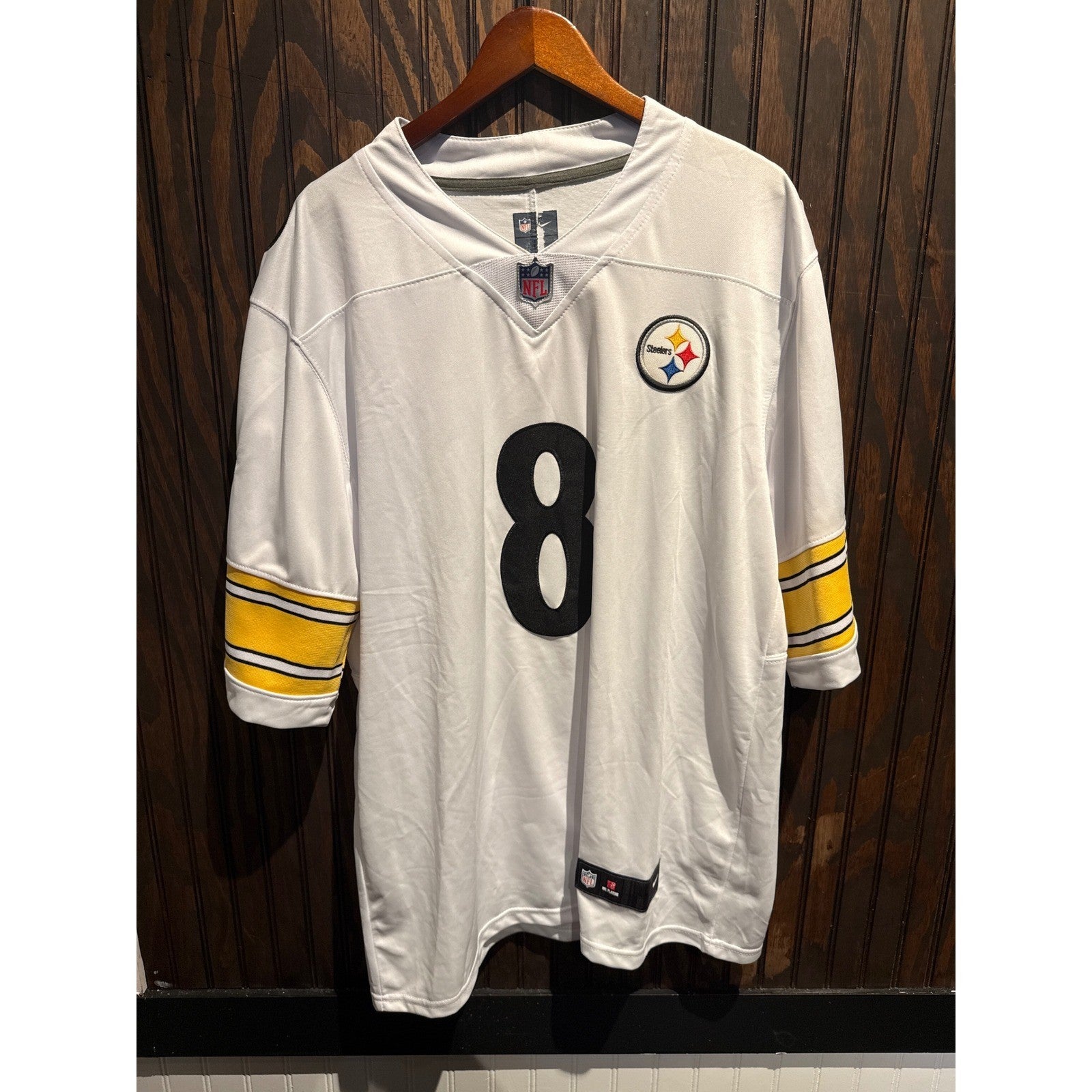 Nike Pittsburgh Steelers Kenny Pickett 8 White Game Jersey Mens XL Away NFL