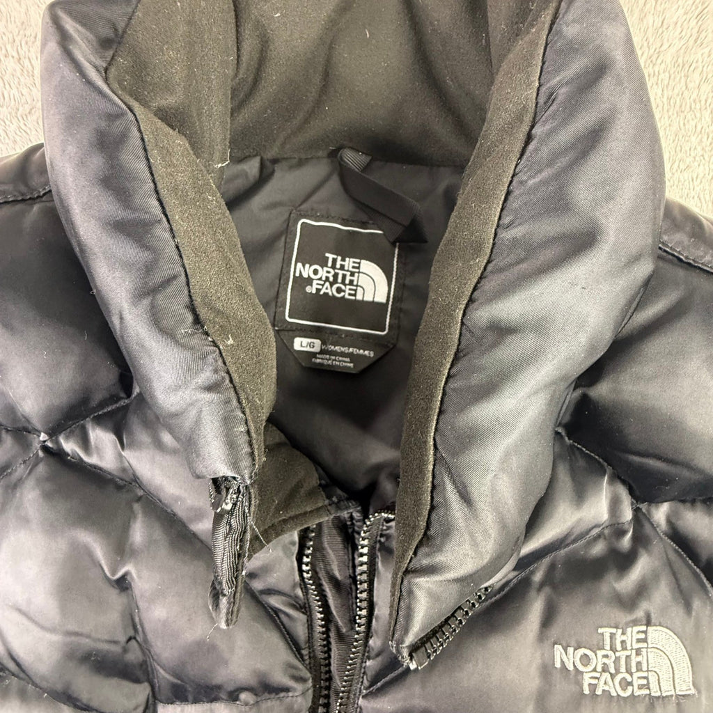 The North Face Aconcagua 550 Down Puffer Vest Black Diamond Quilted Womens Large