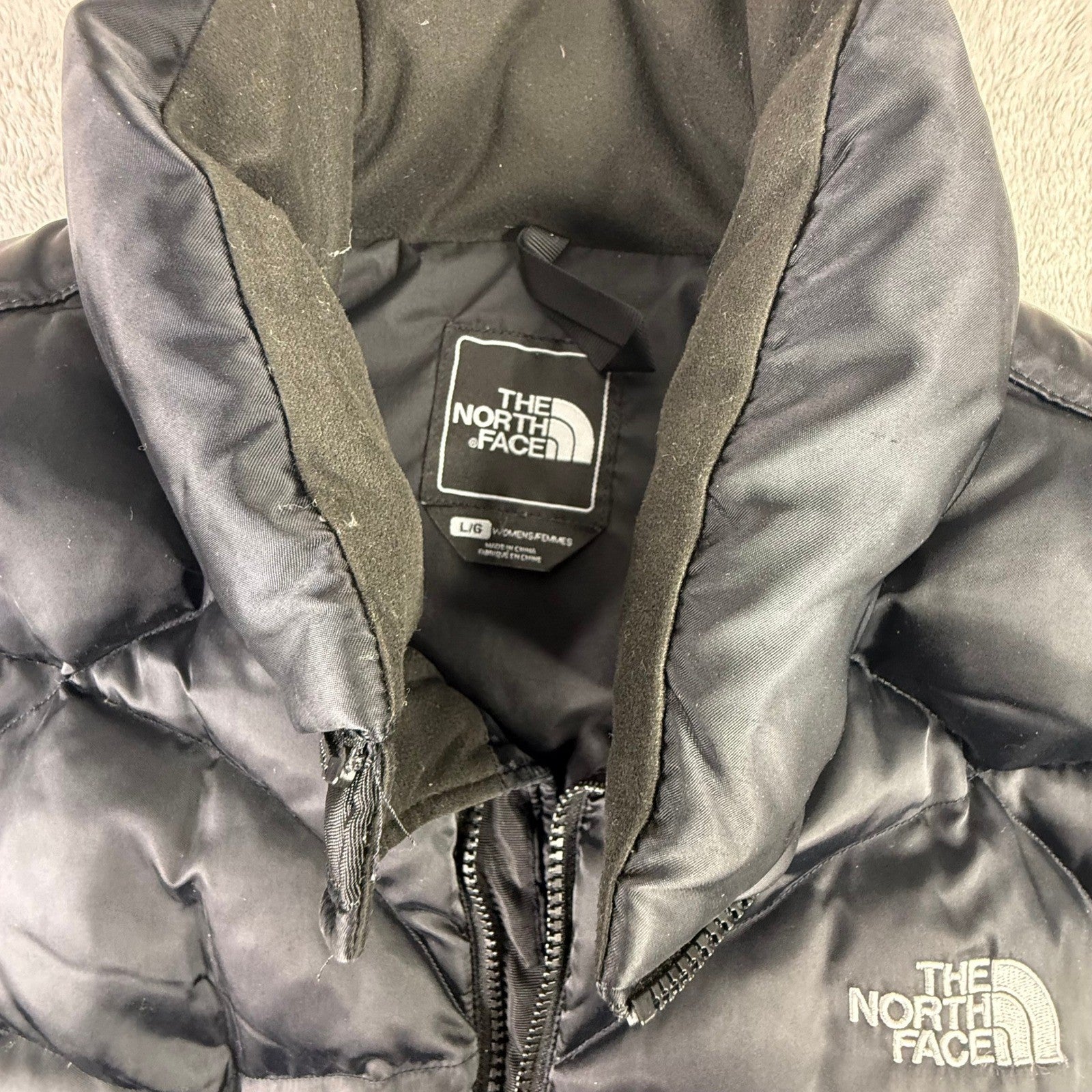 The North Face Aconcagua 550 Down Puffer Vest Black Diamond Quilted Womens Large