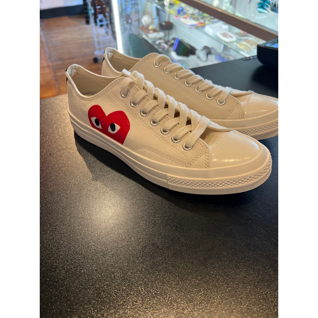 Comme des Garcons Play x Converse Chuck 70 Low Top Off-White Milk Red Heart Logo