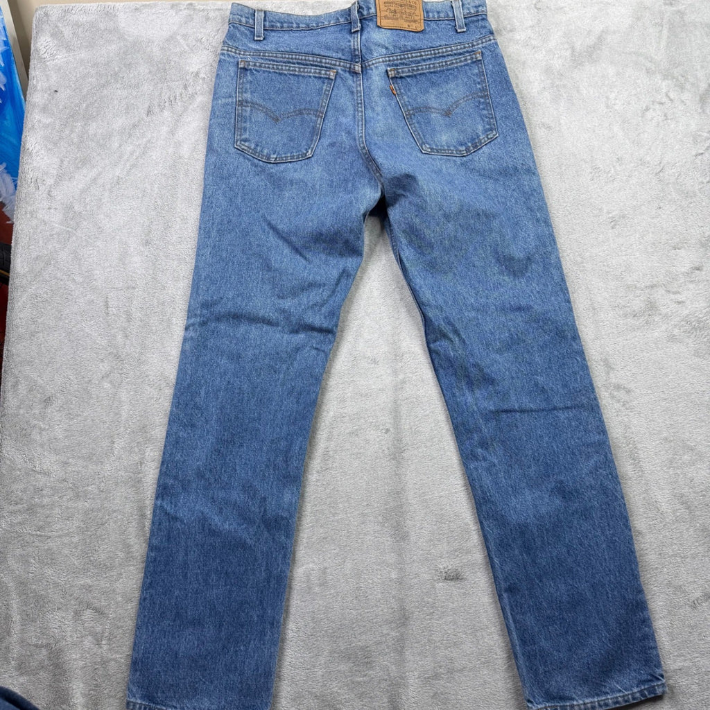 Levi Strauss 501 Jeans Blue Denim Straight Leg Button Fly Mens Size 34
