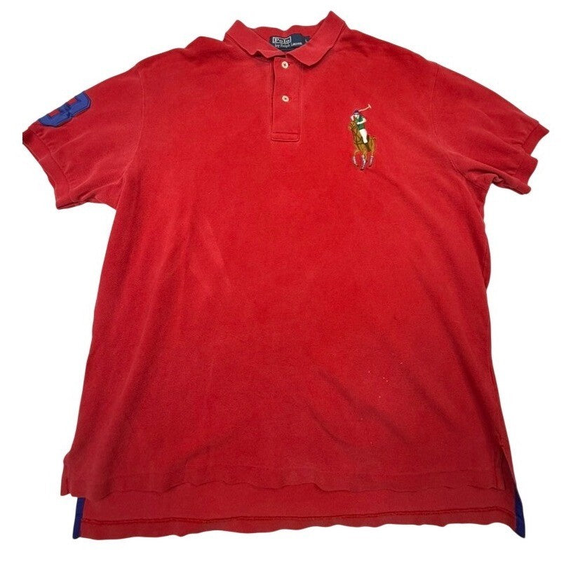 Polo Ralph Lauren Red Big Pony Polo Shirt Size L