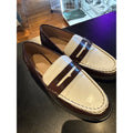 LOFT Womens Two Tone Penny Loafers Burgundy Cream Patent Colorblock Flats