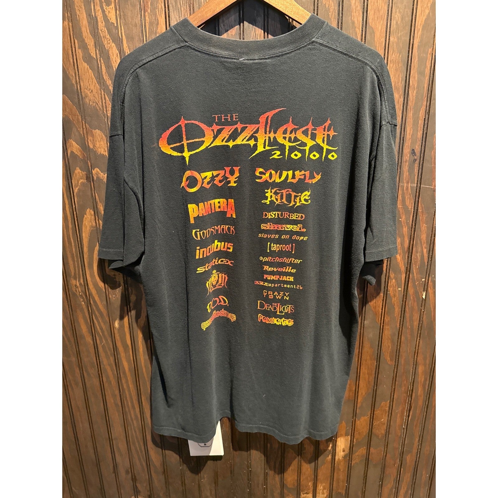 Vintage 2000 Ozzfest Tour T-Shirt Black Heavy Metal Band Tee Demon Graphic XL