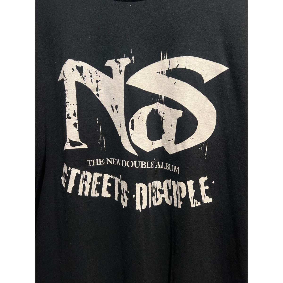 Nas Streets Disciple Album Promo T-Shirt Black XL Gildan Heavyweight Rap Tee