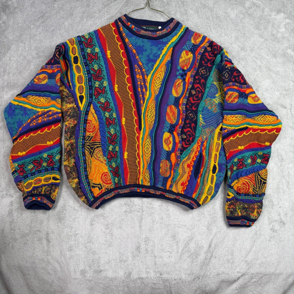 Tundra Canada Mens M Colorful Geometric Pattern Knit Sweater