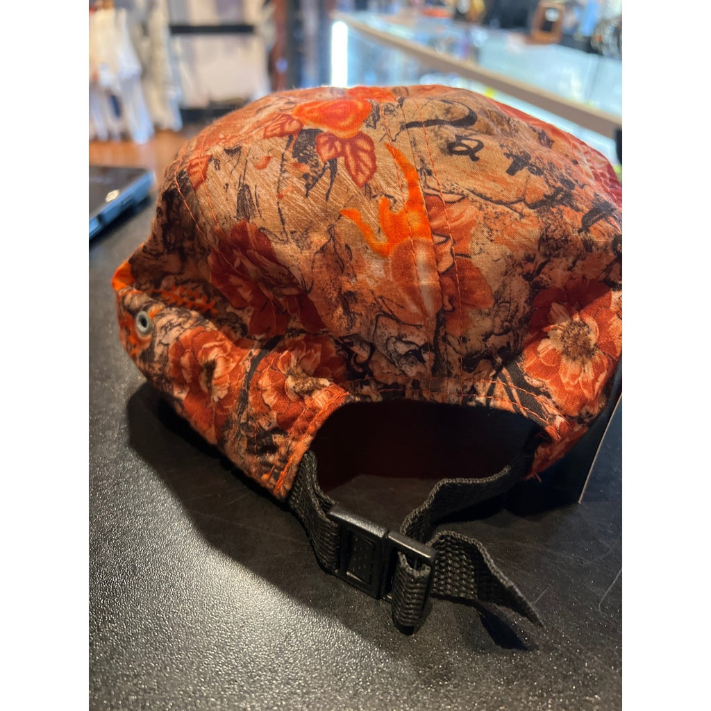 Supreme Floral Nature Print 5-Panel Camp Cap Red Box Logo Hat Orange Brown