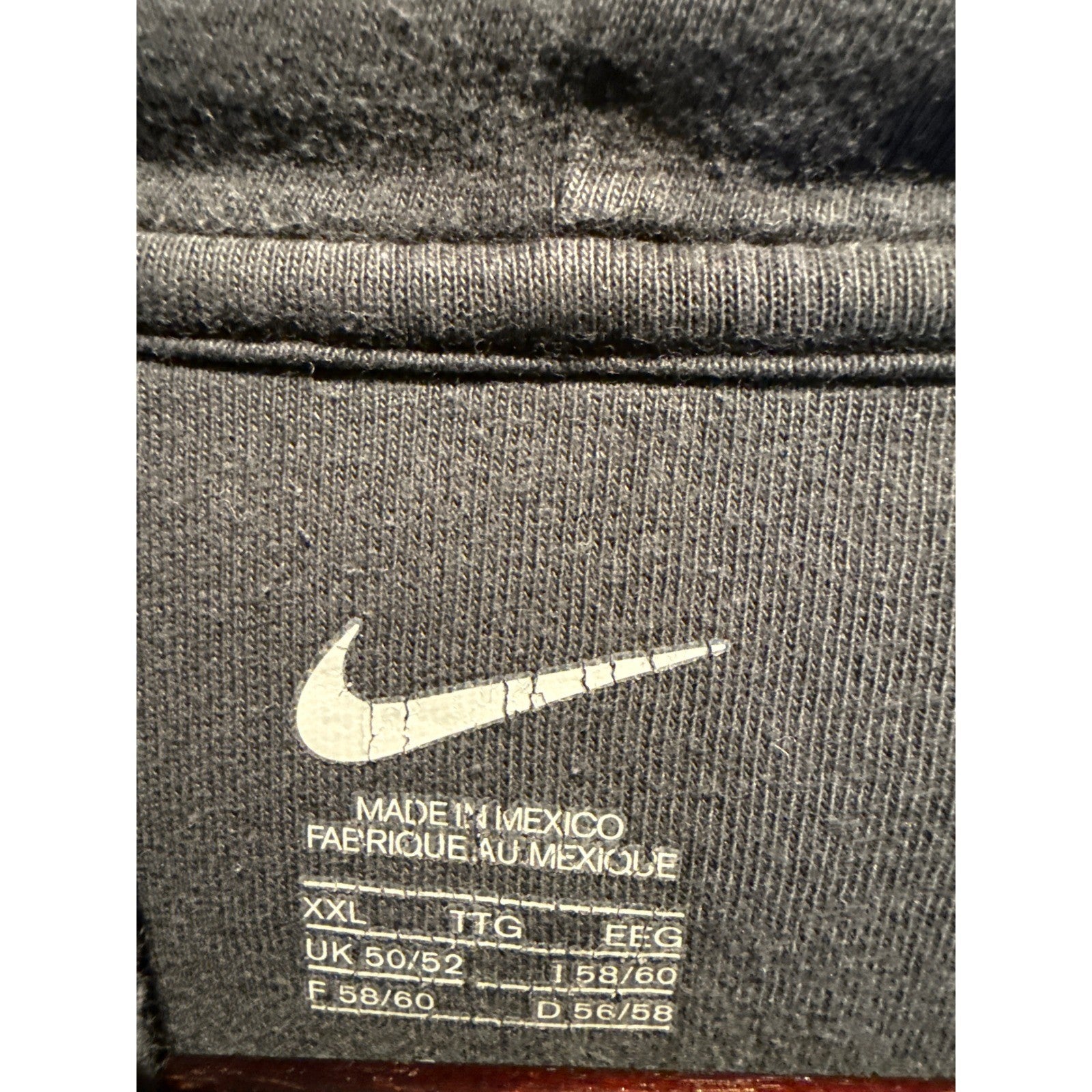 Nike Rhodes Athletics Hoodie Faded Black Vintage Distressed Pullover Mens 2XL
