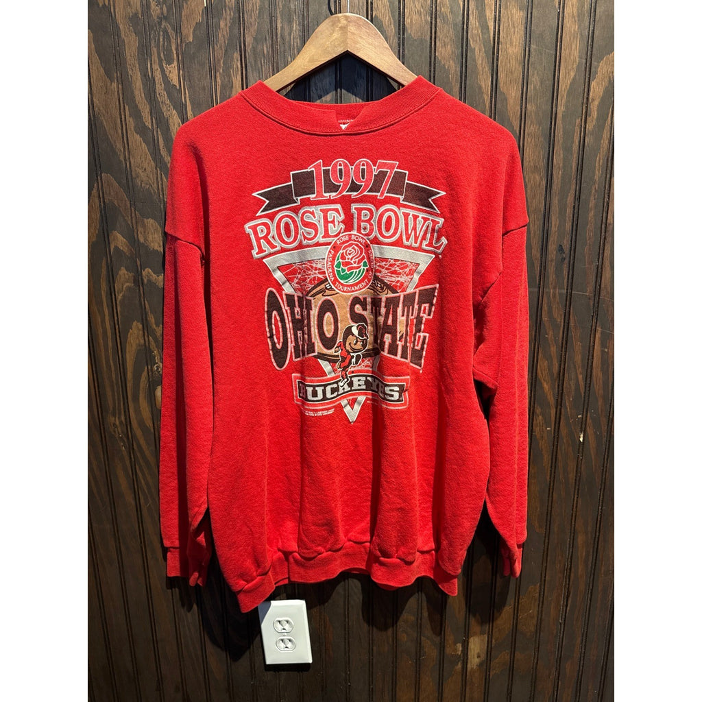 Vintage 1997 Rose Bowl Ohio State Buckeyes Sweatshirt Red XL 90s NCAA Football