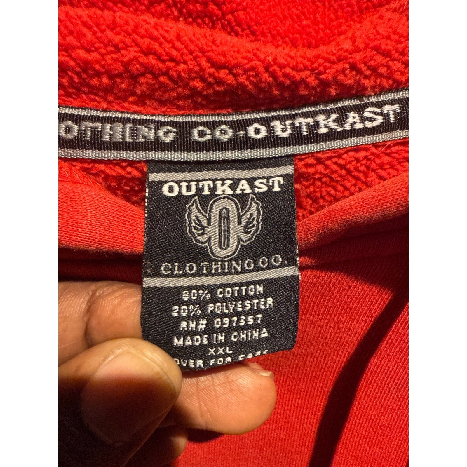 Outkast Clothing Co Red Winged O Hoodie Mens XL Vintage Hip Hop Streetwear 2000s