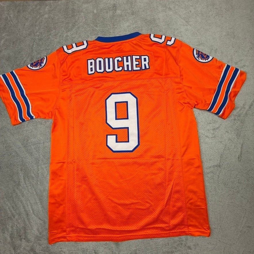 The Waterboy Bobby Boucher 9 Football Jersey Orange Blue Mens M
