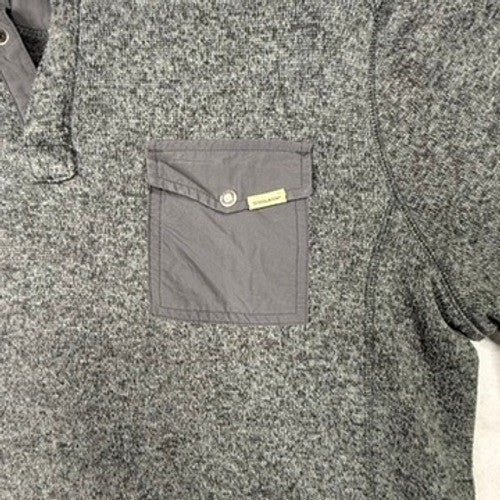 Woolrich Men's Heathered Gray Fleece 1/4 Zip Pullover Sweatshirt