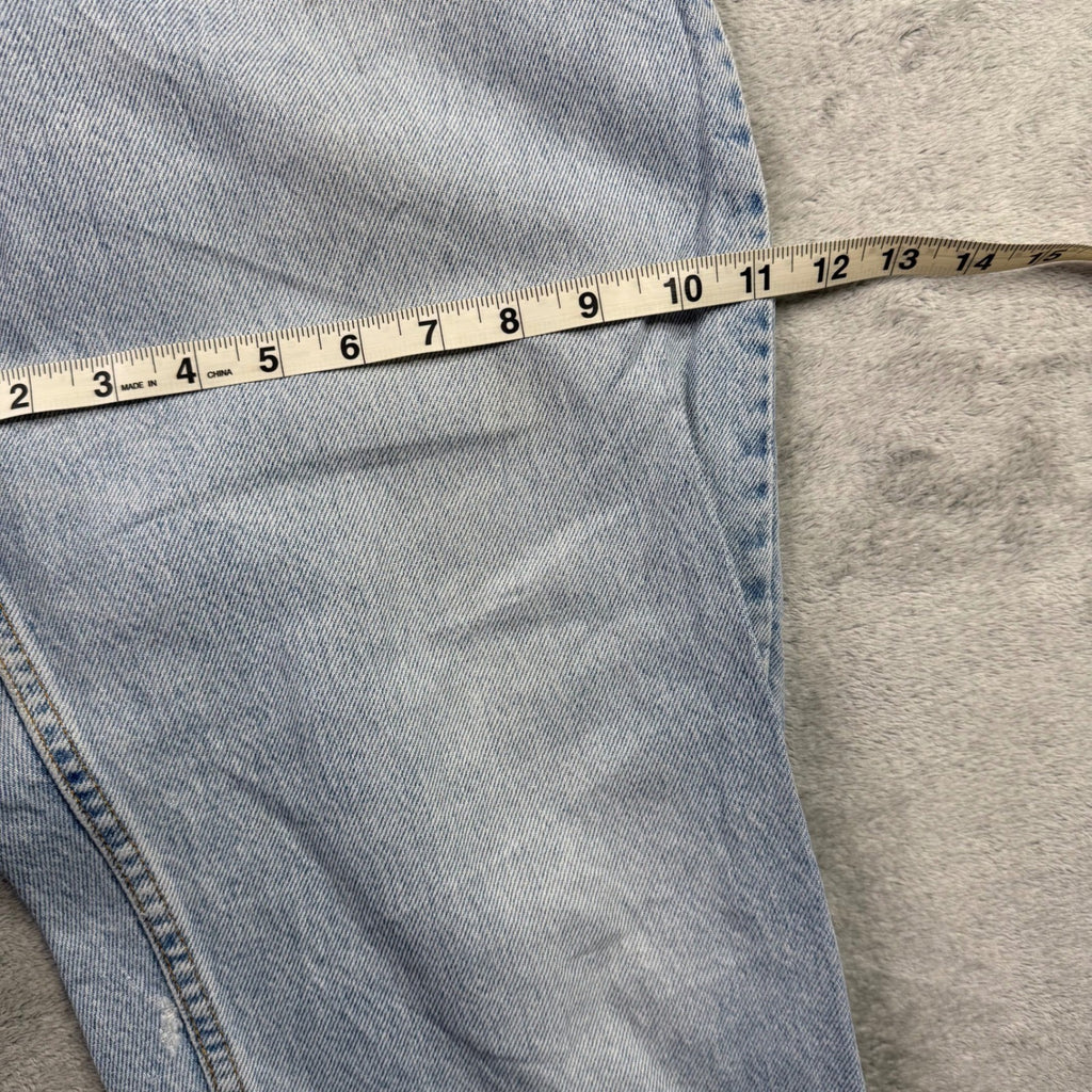 Levi Strauss 501 Mens Jeans Light Wash Button Fly Straight Leg Pants 34 x 28