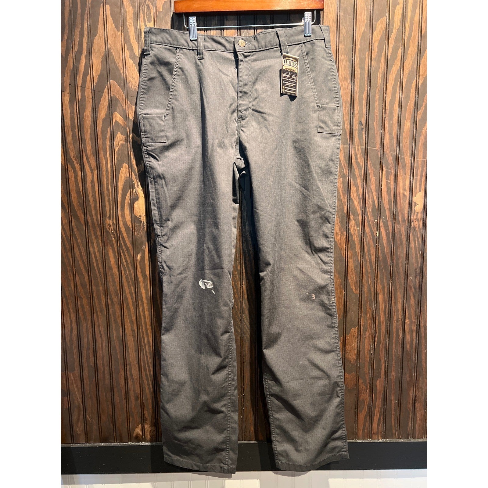 Carhartt Relaxed Fit Work Pants Mens Gray Utility Cargo Workwear Outdoor 17x33