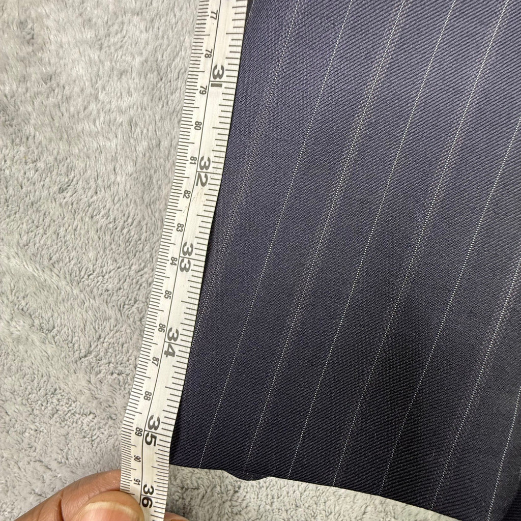 Z Zegna Mens Pinstripe Blazer Navy Blue Wool 2-Button Suit Jacket 50R 280CG4