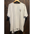 Vans Off The Wall Skeleton Chalice Graphic T-Shirt Cream Mens XL 23x30