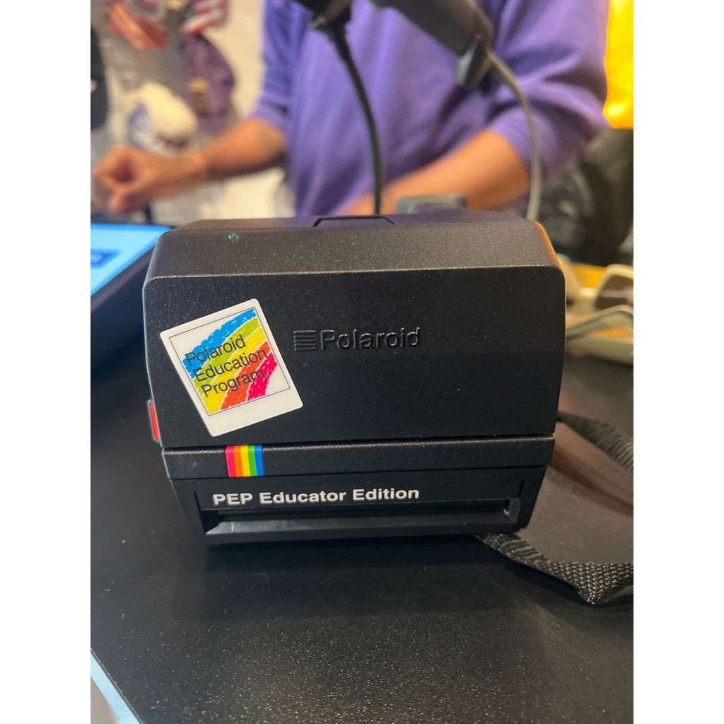 Polaroid 600 PEP Educator Edition Instant Film Camera Black Rainbow Vintage