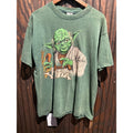 Vintage Star Wars Yoda Graphic Tee Green Short Sleeve Movie T-Shirt Large XL