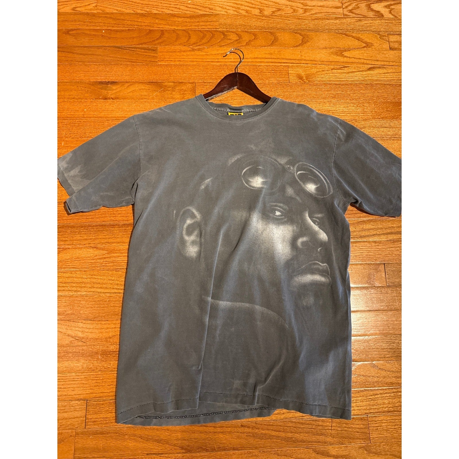 Big Pun Graphic T-Shirt Washed Black Oversized Rap Tee XL