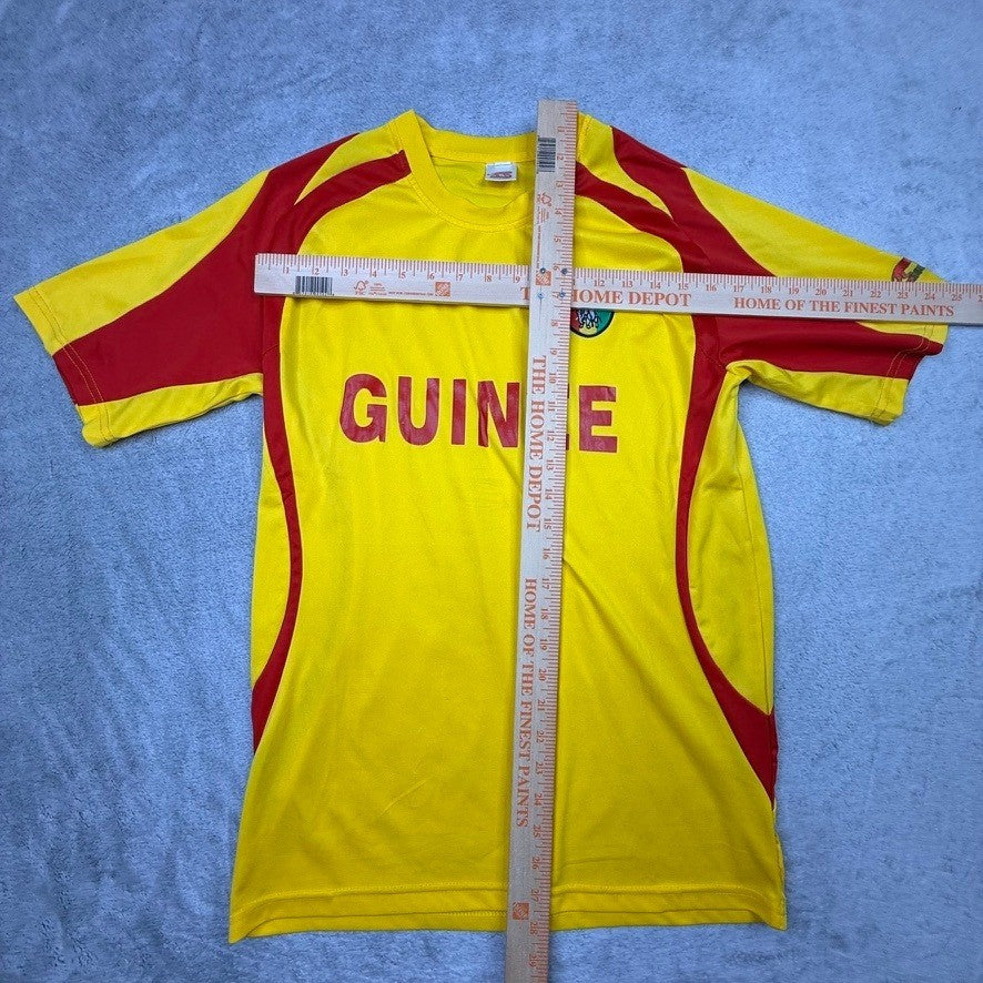 Guinea National Football Team Soccer Jersey Shirt Yellow Red Adult Size L