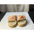 Atlanta Braves Fur Lined Slides Comfort Sandals Mules Sz 10