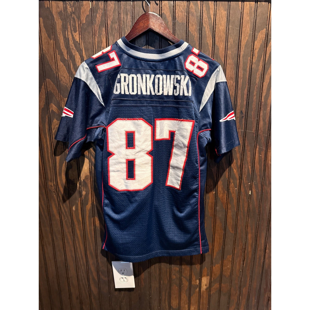 Mens Reebok New England Patriots Rob Gronkowski 87 Jersey Navy Blue Large NFL