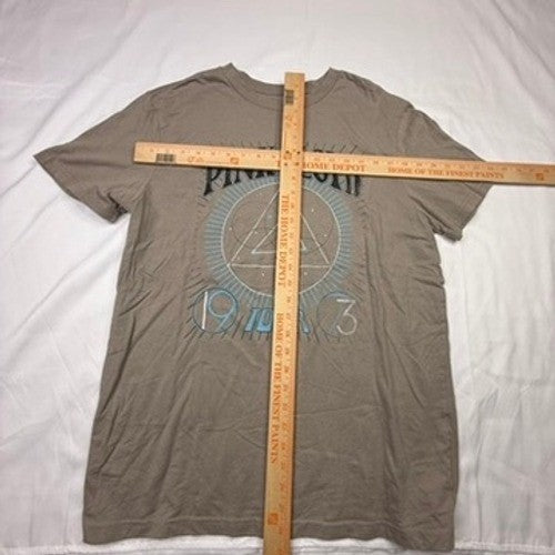Pink Floyd 1973 Tour T Shirt Graphic Tee Brown Short Sleeve