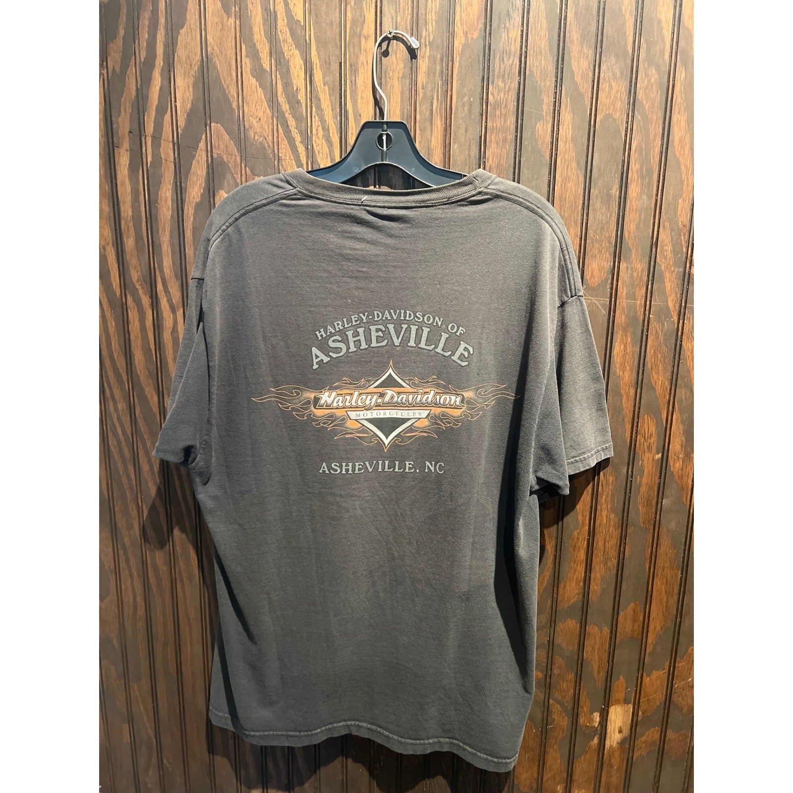 Harley Davidson Vintage Pinup Girl Motorcycle Graphic T-Shirt Faded Black XL