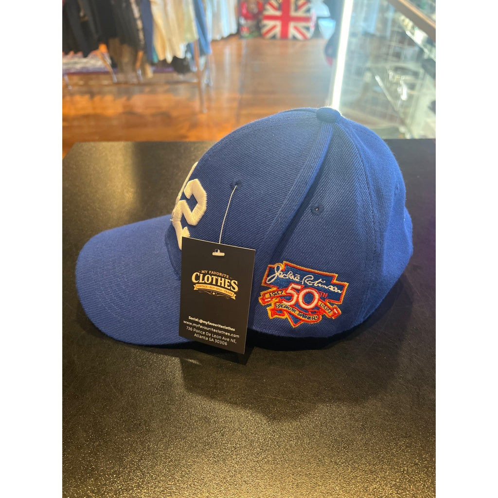 American Needle Jackie Robinson Brooklyn Dodgers 42 Baseball Hat Royal Blue NWT