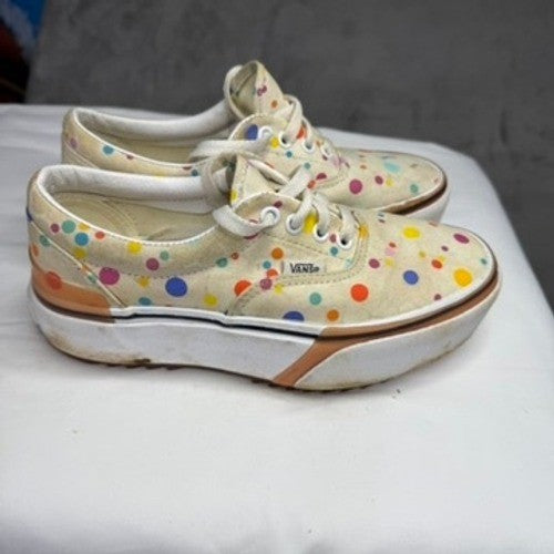 Vans Era Women's Shoes Cream Confetti Polka Dot Low Top Sneakers Size 5.5