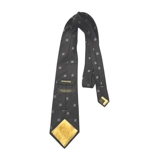 Donald J Trump Signature Collection Mens Black Silk Tie with Square Pattern