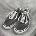 Vans Old Skool Gray Suede White Stripe Low Top Skate Shoes Womens 8 Mens 6.5