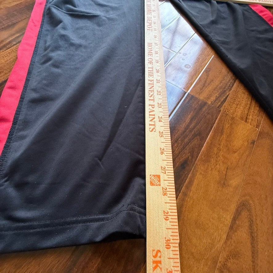 Manchester United Official Team Track Pants Black Red Mens Large MUFC Training
