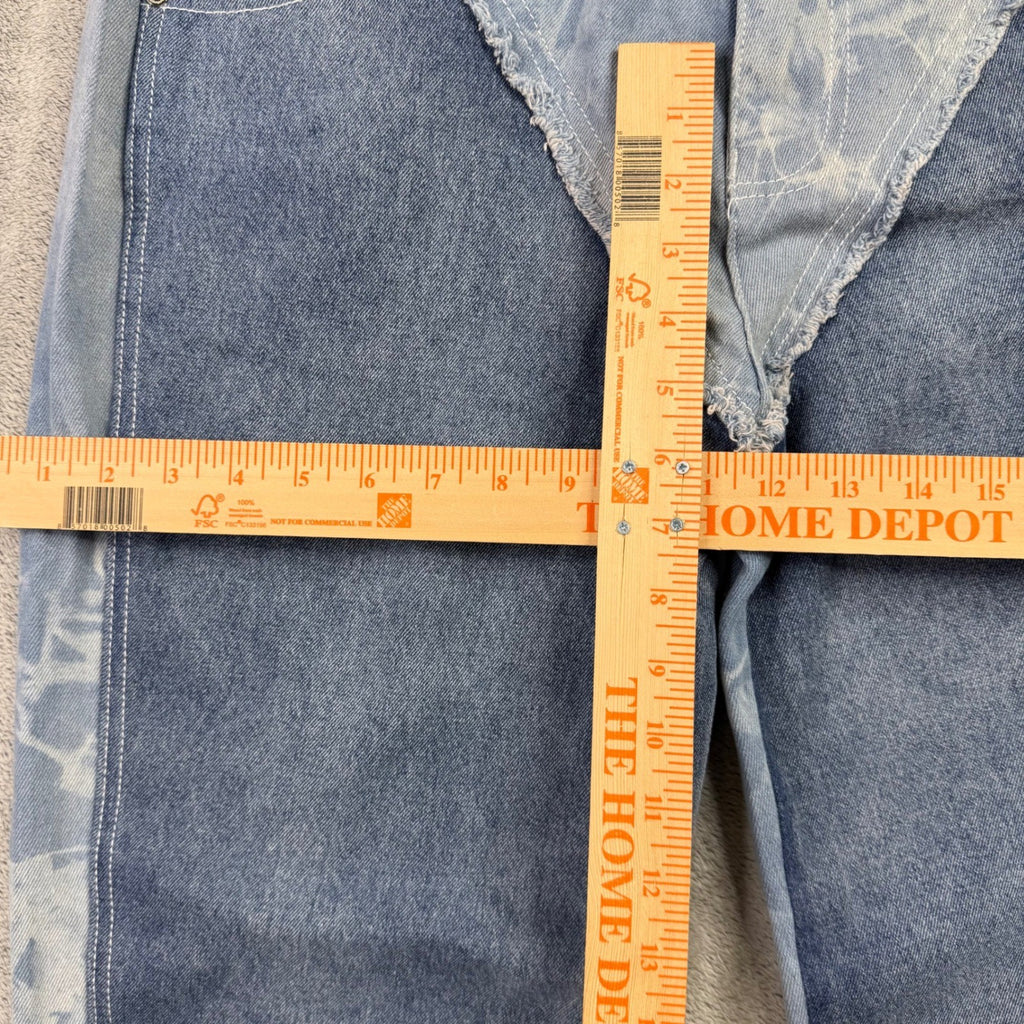 Manière De Voir Acid Wash Panel Denim Jeans – Y2K Streetwear