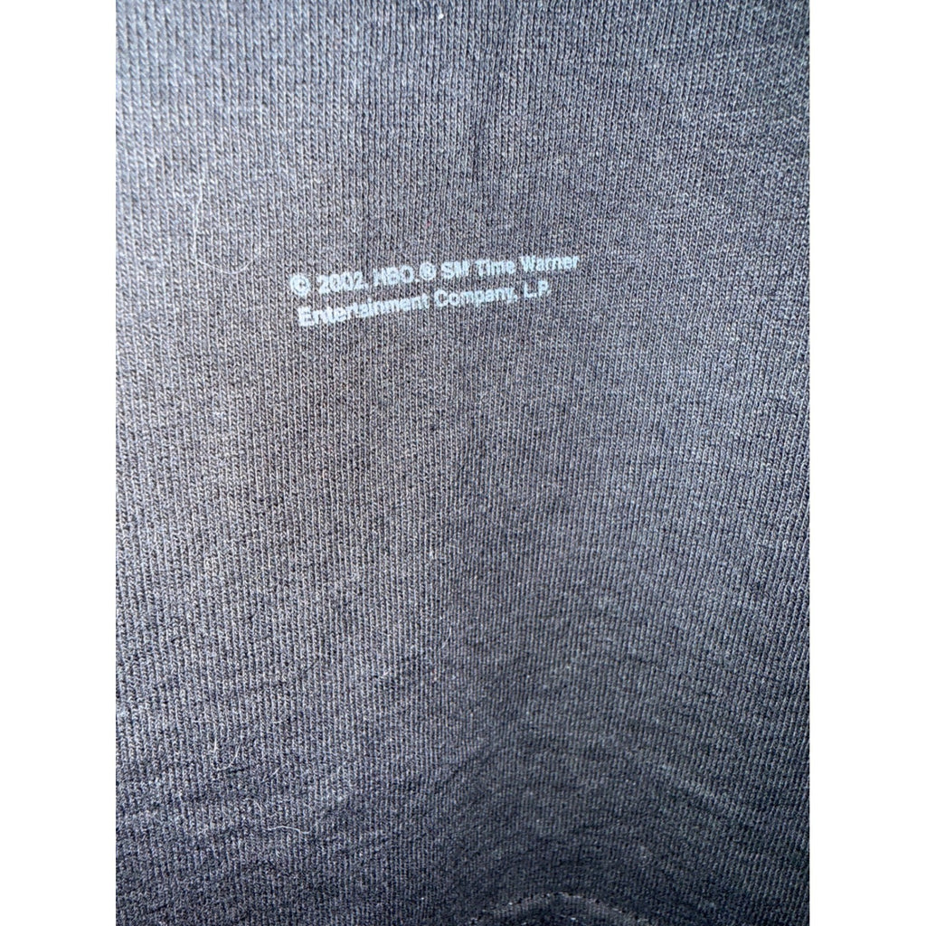 The Sopranos HBO Vintage 2002 Promo T-Shirt Mens Medium Black Made in USA Tony