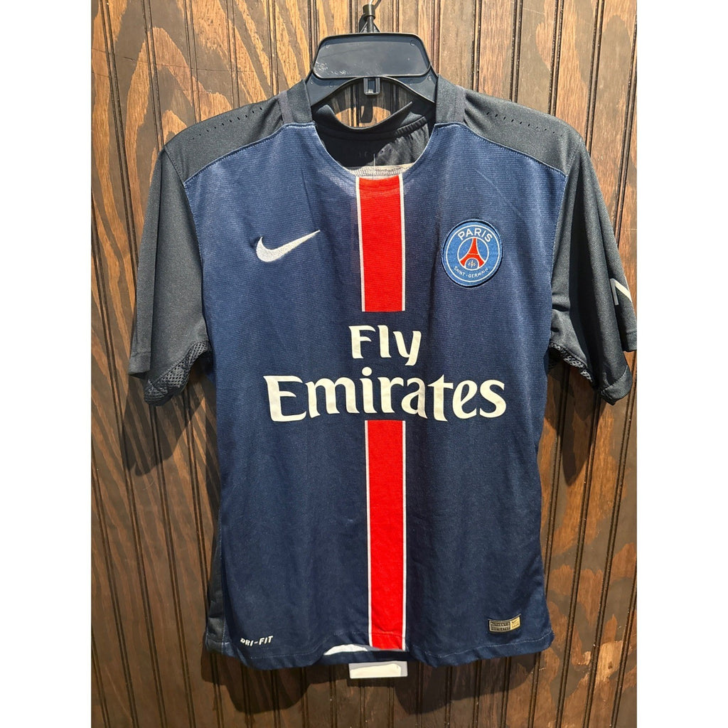 Nike Paris Saint-Germain Ibrahimovic 10 Jersey 2014-15 PSG Home Navy Blue Mens S