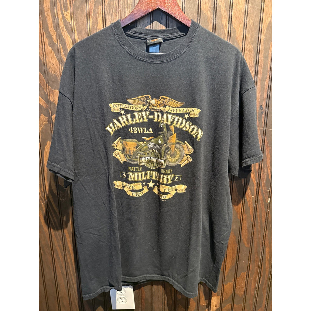 Harley-Davidson Military 42WLA Liberator T-Shirt Mens 2XL Smoky Mountain TN Blac