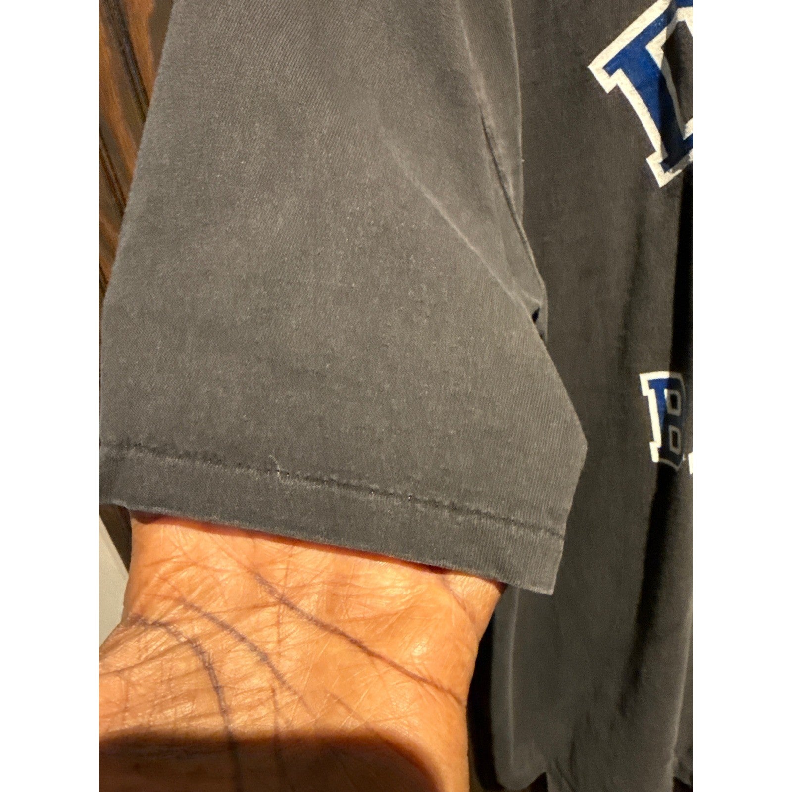 Vintage 1990 Duke Basketball T-Shirt Faded Black Blue Devils NCAA Crew Neck Tee