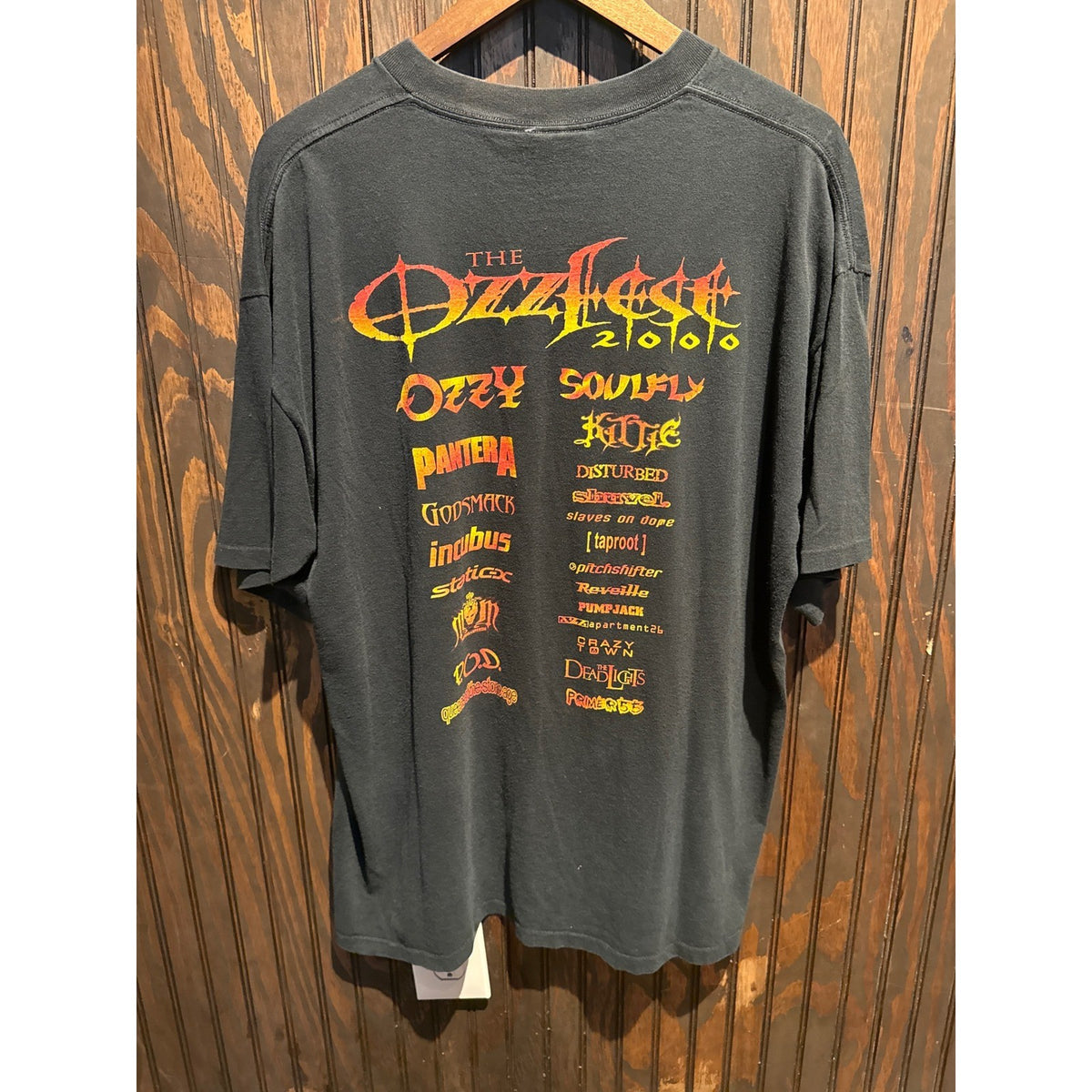 Vintage 2000 Ozzfest Tour T-Shirt Black Heavy Metal Band Tee Demon Graphic XL