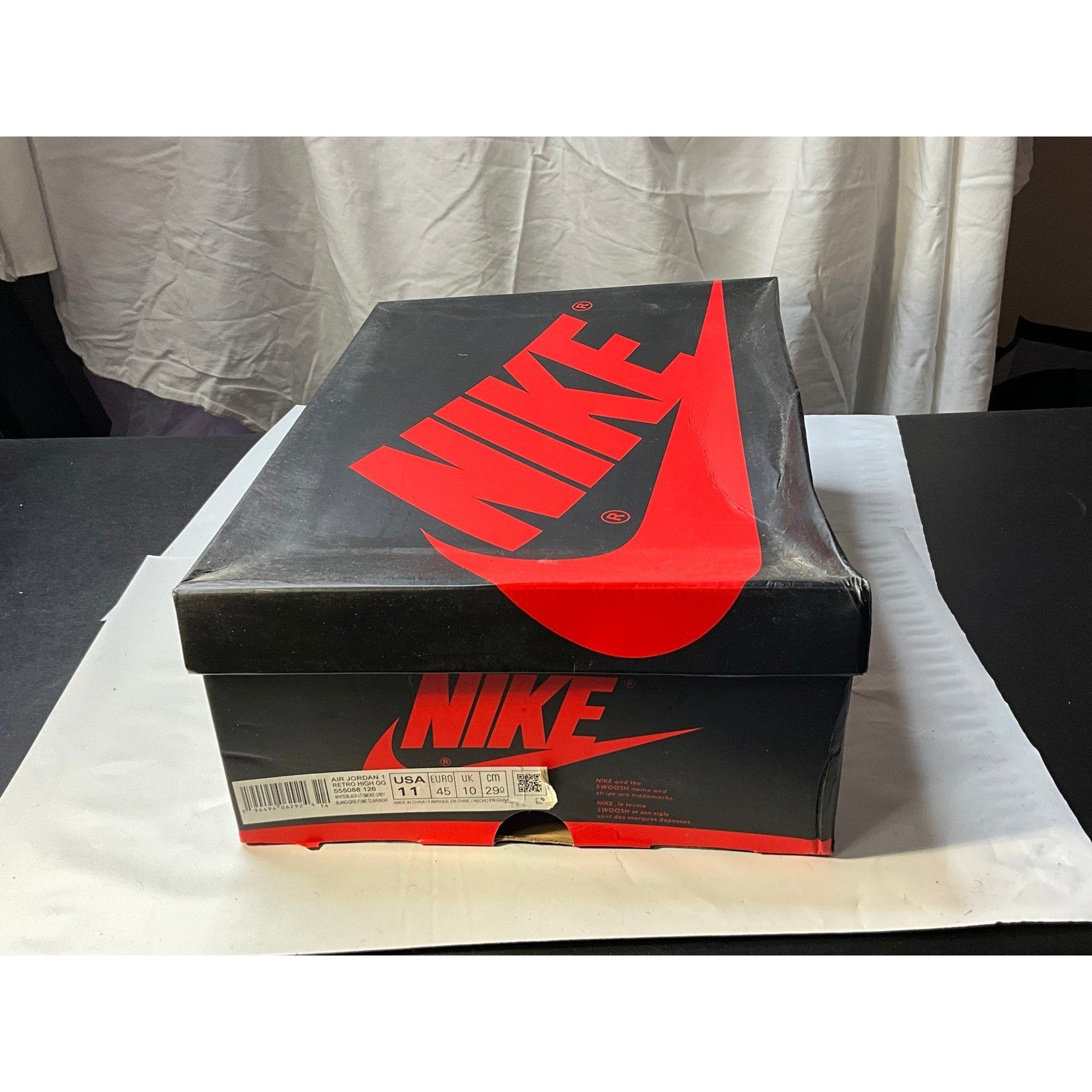 Air Jordan 1 High OG Stealth Grey White Black Red Men's Basketball Shoes